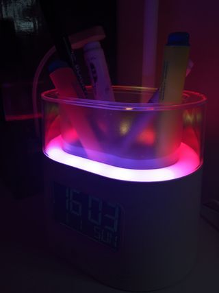 Lampada Orologio Portapenne Luce RGB dimmer