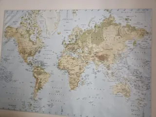 Mapamundi Ikea, 2x1,4m perfecto estado