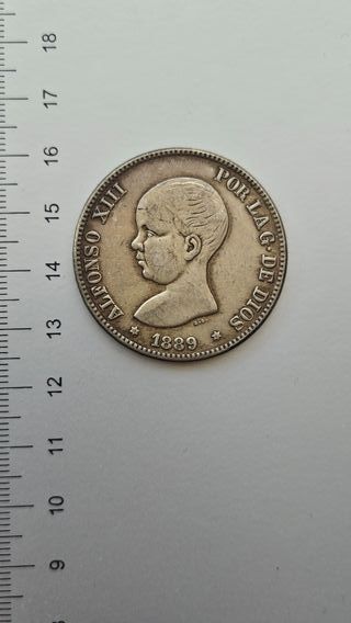 Moneda 5 Pesetas 1889