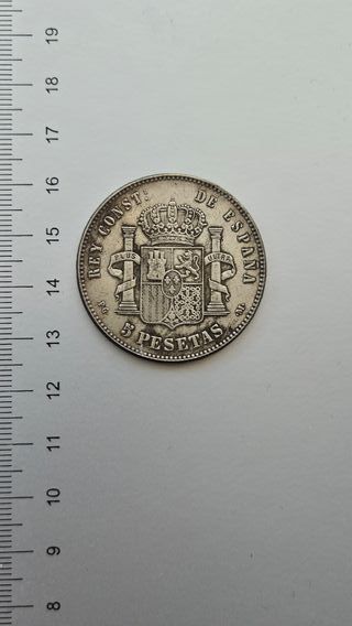 Moneda 5 Pesetas 1889