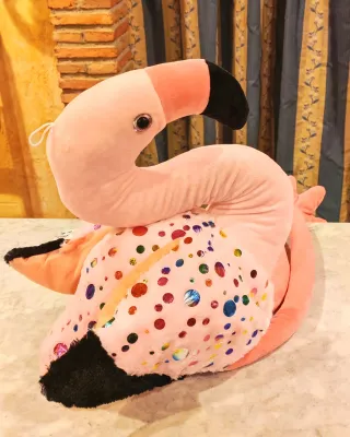 Peluche Flamenco Rosa Brillante