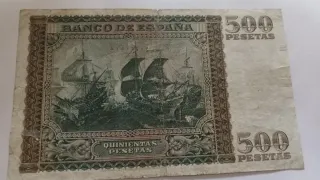 Billete de 500 pesetas de 9 de enero de 1940
