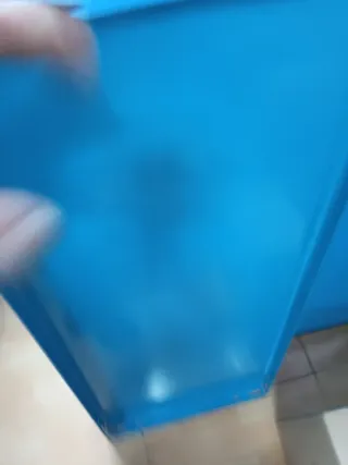 Estantería de hierro azul