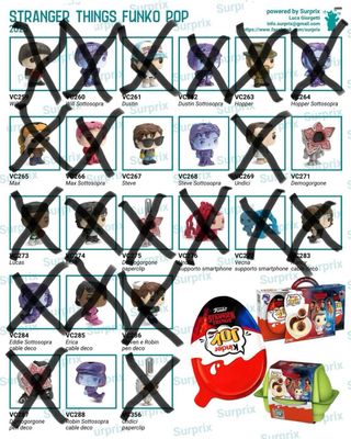 kinder joy stranger things funko pop