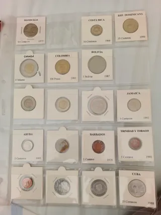 Colección de monedas de varios países