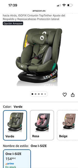Silla 360 ° coche Lionelo 0 meses a 150 cm