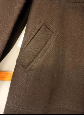 Abrigo negro 80% lana