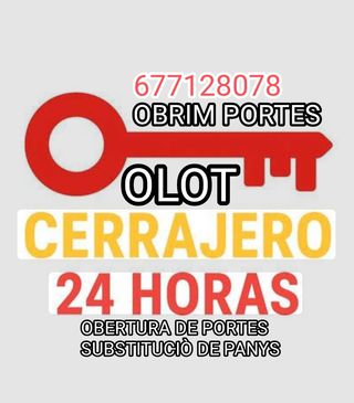 Olot cerrajero urgente 24h 677 128 078 Precio 69€.