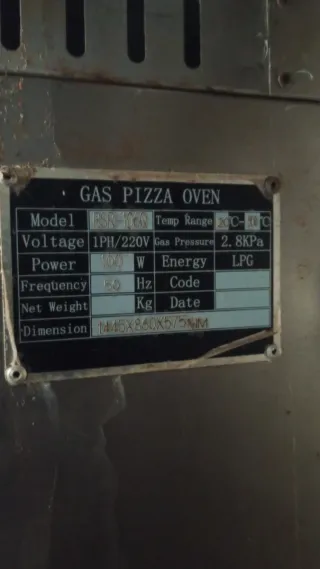 Horno profesional de gas