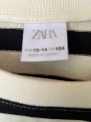 Camiseta Rayas Blanco y Negro talla 13/14