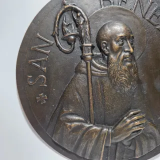 Placca In Bronzo San Benedetto firmata Morbiducci