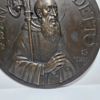 Placca In Bronzo San Benedetto firmata Morbiducci