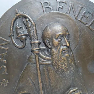 Placca In Bronzo San Benedetto firmata Morbiducci