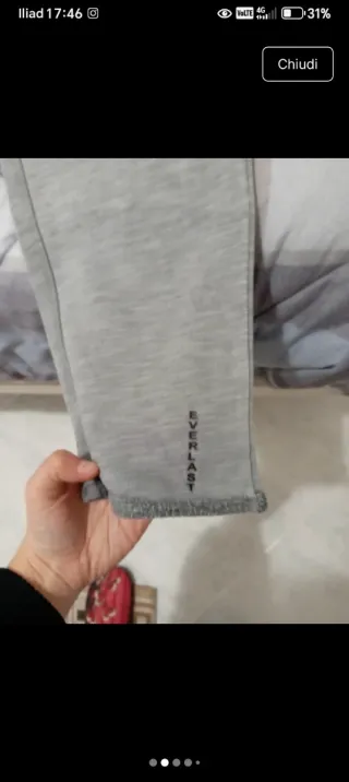 Pantalone tuta uomo grigio taglia S