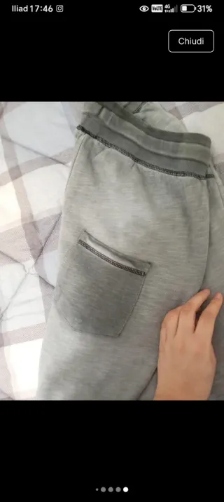 Pantalone tuta uomo grigio taglia S