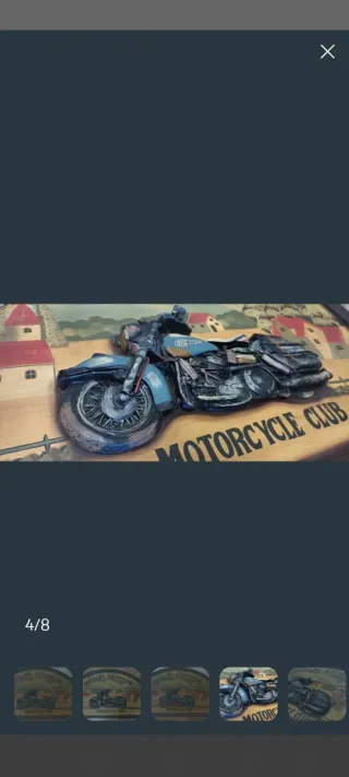 Quadro Harley Davidson Rilievo largo 90 alto 60cm