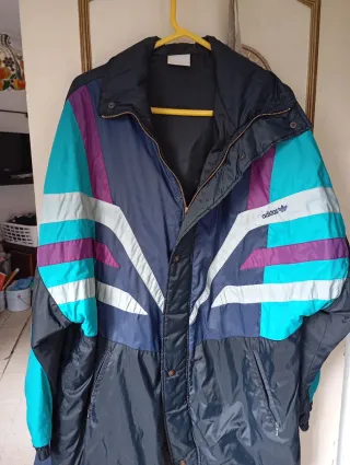 Casaco Adidas Anos 90/00 Azul e Verde Água