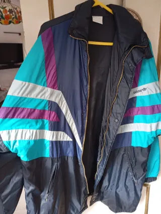 Casaco Adidas Anos 90/00 Azul e Verde Água