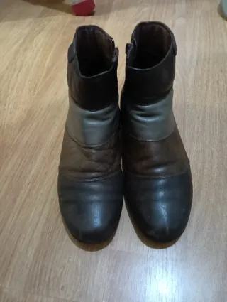 Botines Mujer Marrón y Gris