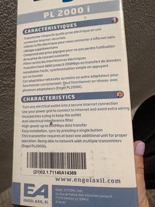 Adaptador Powerline Internet Engel 200Mbps