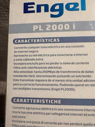 Adaptador Powerline Internet Engel 200Mbps