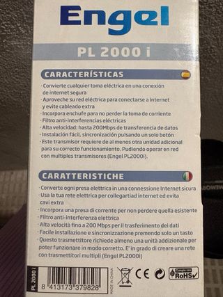 Adaptador Powerline Internet Engel 200Mbps