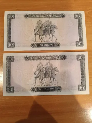 Billete de Libia 10 Dinars