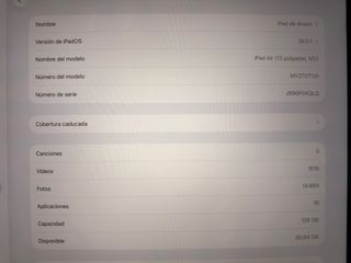 iPad Air 13” M2 (2024) 128GB - NUEVO -Batería 100%