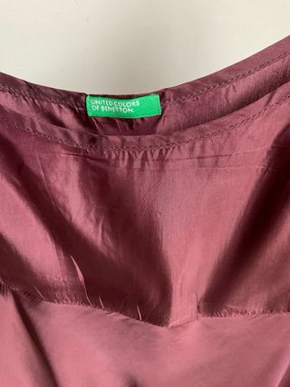 Set sottoveste prugna e top plissé nero tg S