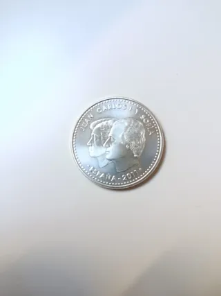 Moneda de Plata 20€ Juan Carlos I y Sofía