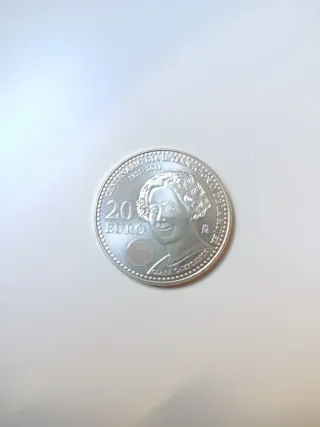 Moneda de Plata 20€ Juan Carlos I y Sofía