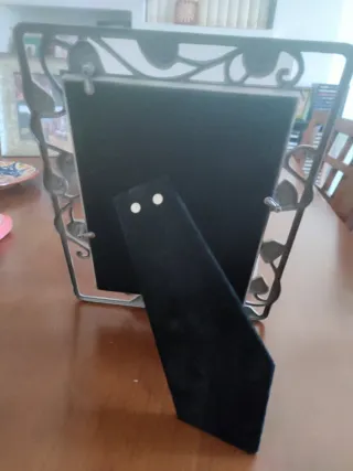 Portarretratos Plateado Hojas