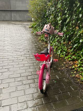 Bicicleta infantil 16pulgadas con casco y cesta