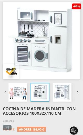 Cocina de madera infantil
