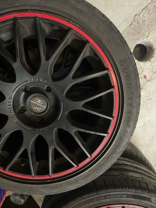 Llantas barracuda 18 pulgadas con neumáticos al90%