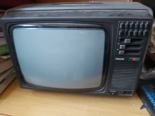 Televisor Philips Antiguo Negro/Gris