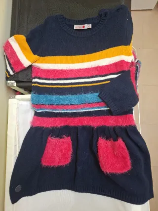 Vestido de lana Boboli multicolor