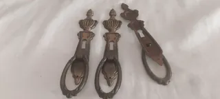 Tiradores metal vintage (3 unidades)