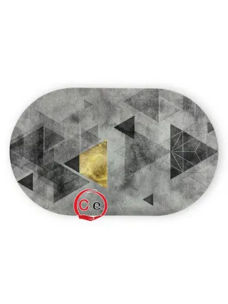 Tappeto bagno effetto marmo oro