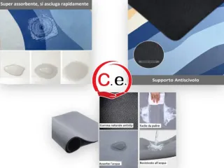 Tappeto bagno effetto marmo oro