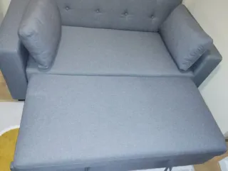 Sofá Cama Gris Tela