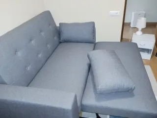 Sofá Cama Gris Tela