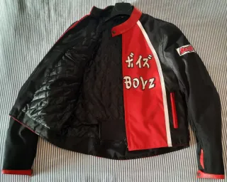 Chaqueta moto réplica "Biker Boyz" roja y negra