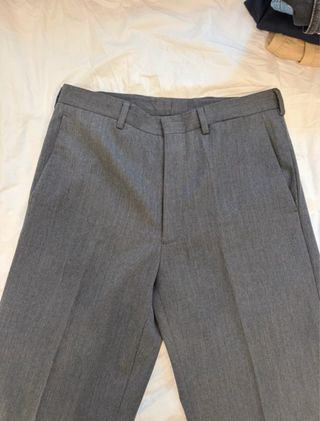 Pantalón Traje Prada Lana Virgen Gris