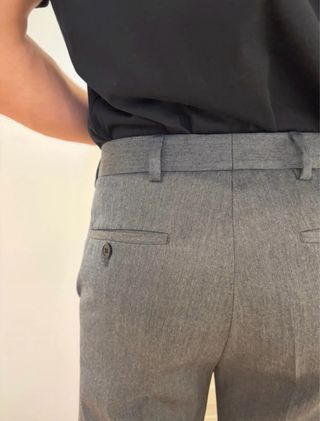 Pantalón Traje Prada Lana Virgen Gris