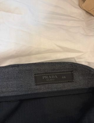 Pantalón Traje Prada Lana Virgen Gris