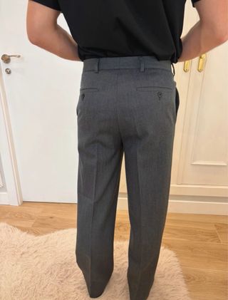 Pantalón Traje Prada Lana Virgen Gris