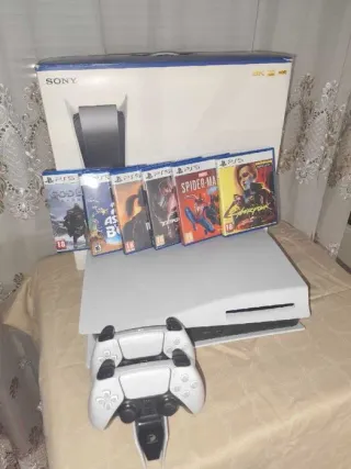 PS5 premium set: Dual x2, Pulse 3D y juegos y caja