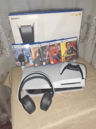 PS5 premium set: Dual x2, Pulse 3D y juegos y caja