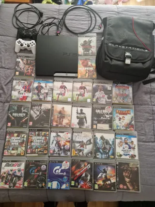 Ps3 completa 27 juegos 2 mandos perfecto estado